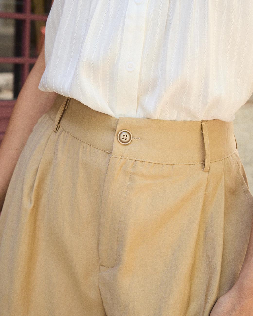 Liona Taupe Bermuda Shorts
