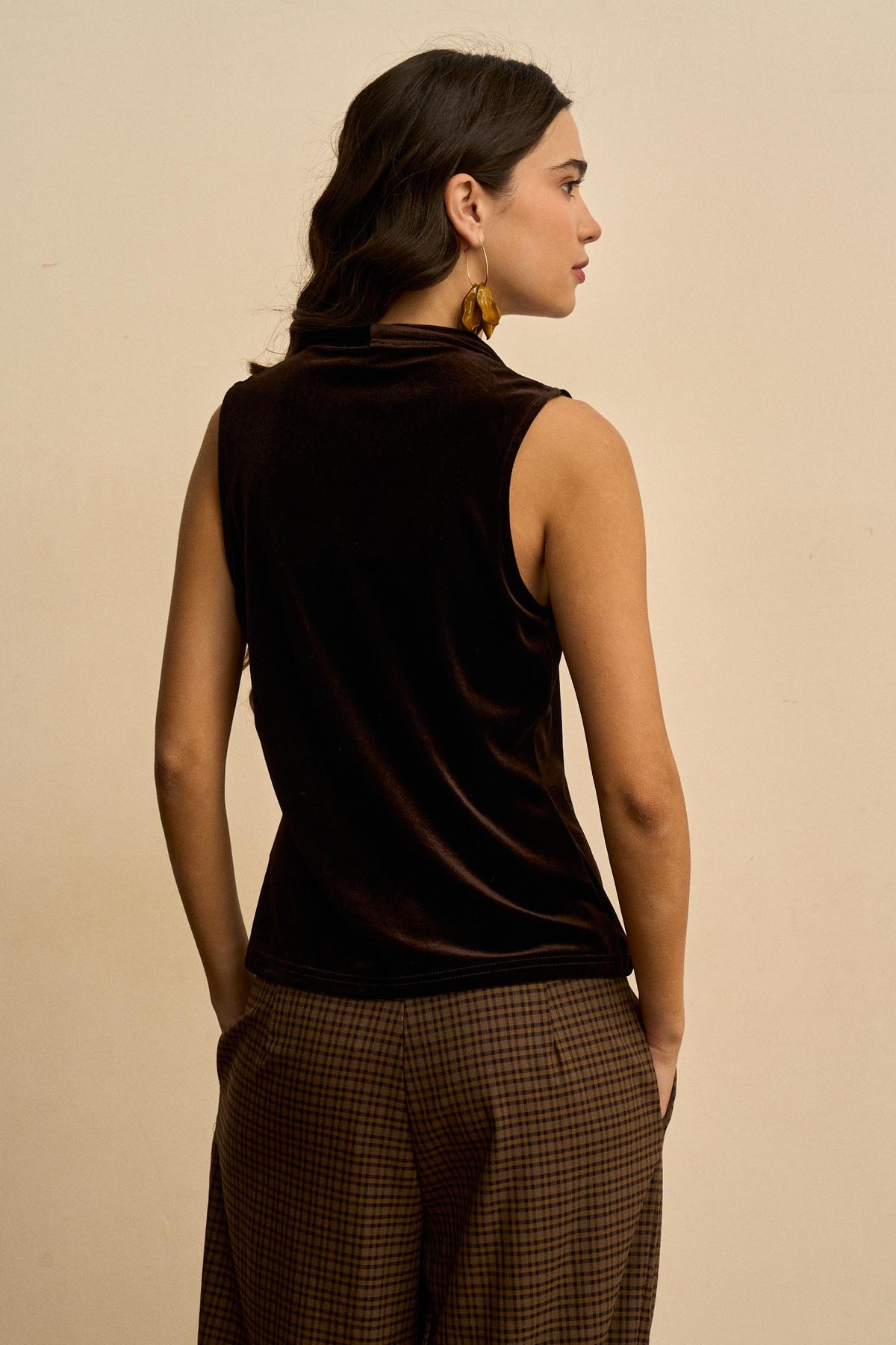 Yvaine Draped Velvet Top