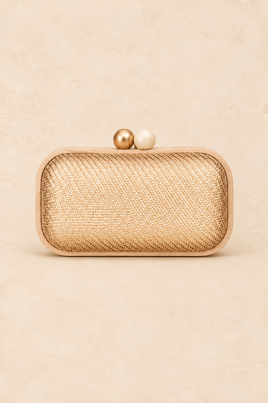 Bruna Gold Clutch