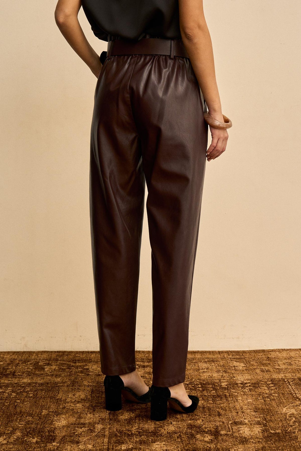 Nerina Satin Trousers with Belt