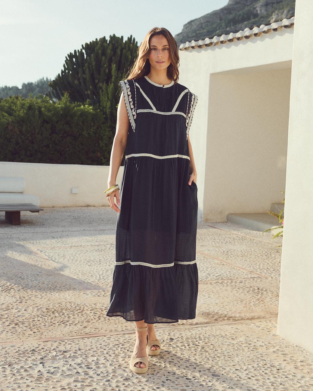 Enora Navy Dress