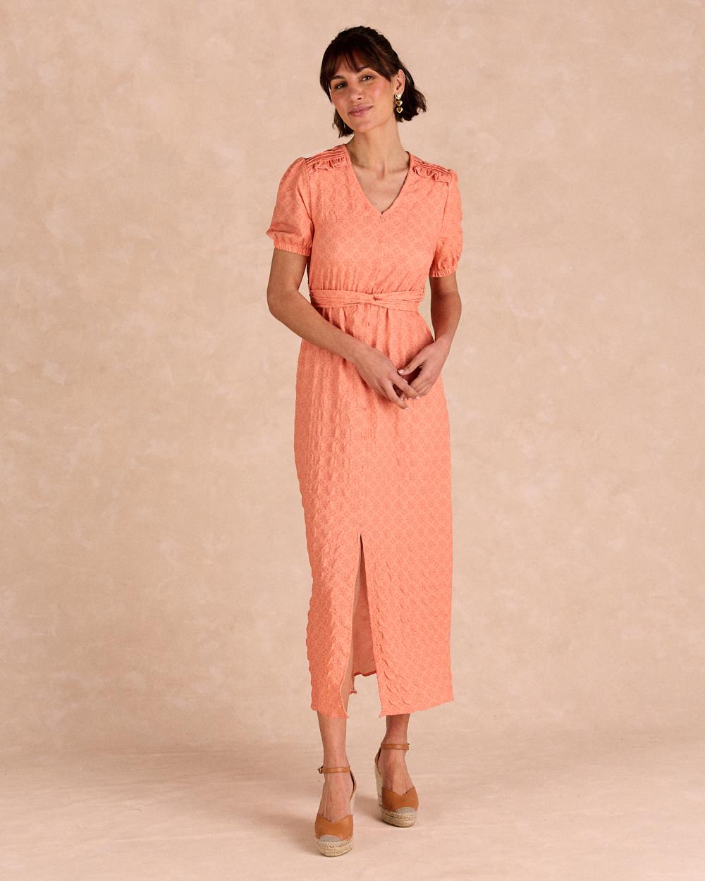 Mirela Orange Dress