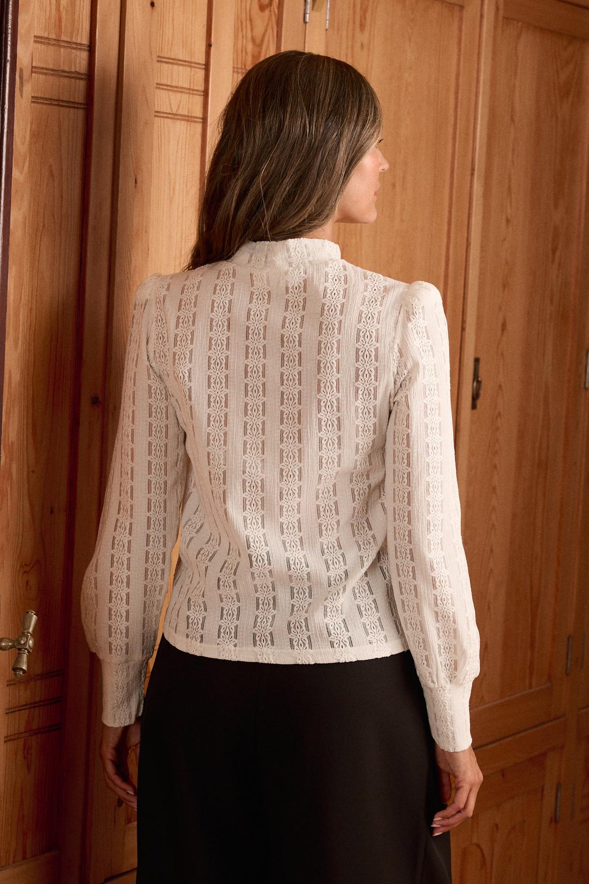 Malenis Openwork Blouse
