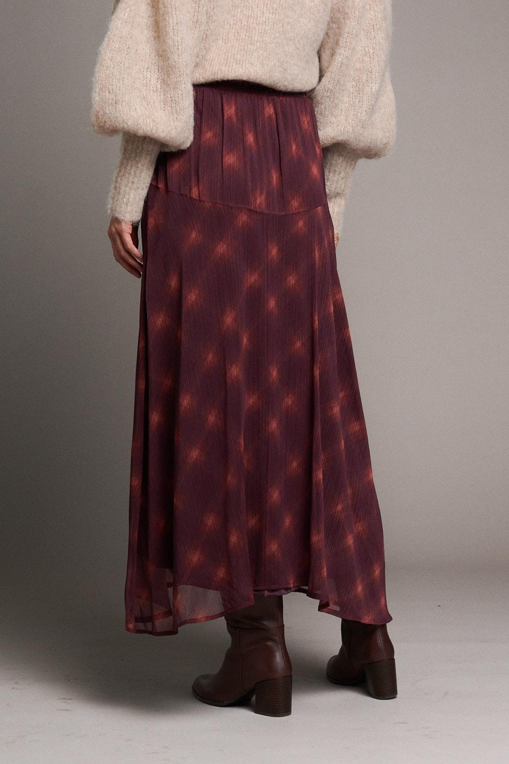 Isaline Burgundy Skirt