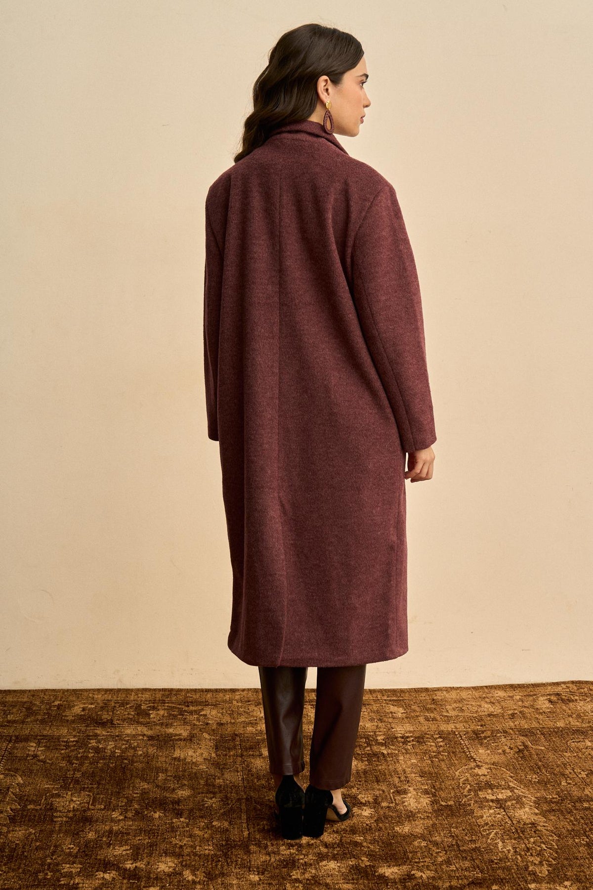Eulalie Wool-Blend Wrap Coat