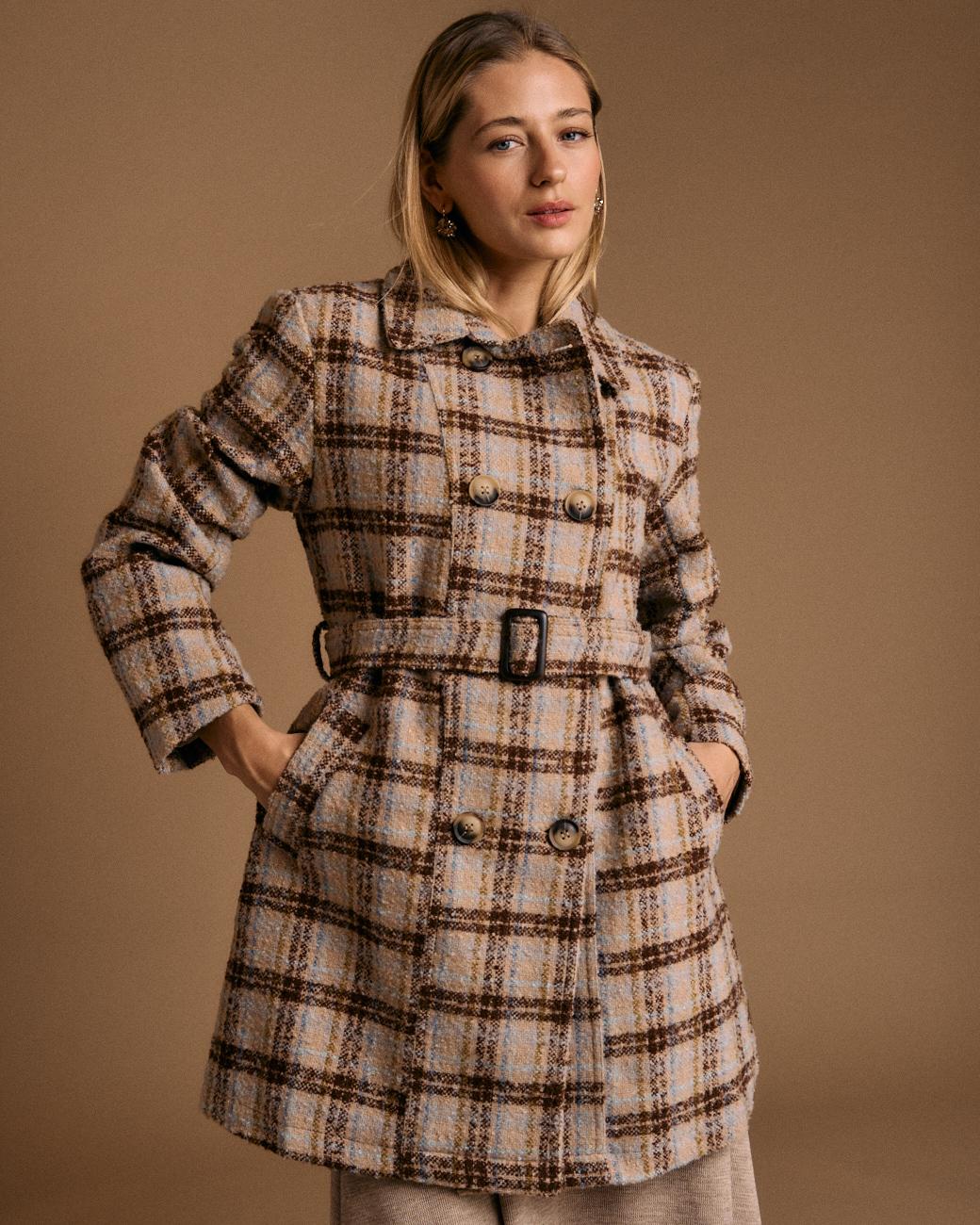 Ari Check print Coat