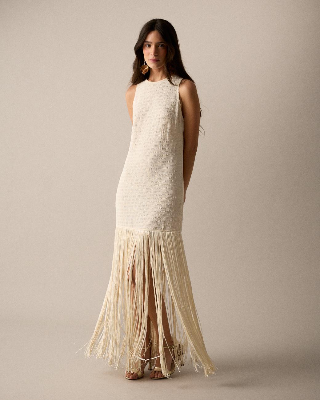 Lira Long Fringe Dress