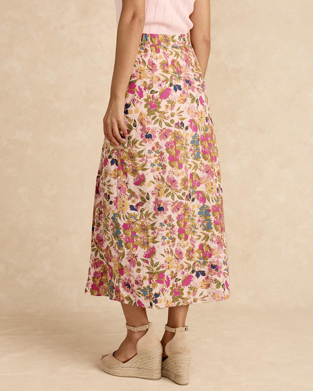 Midi Skirt with Flowers Electra