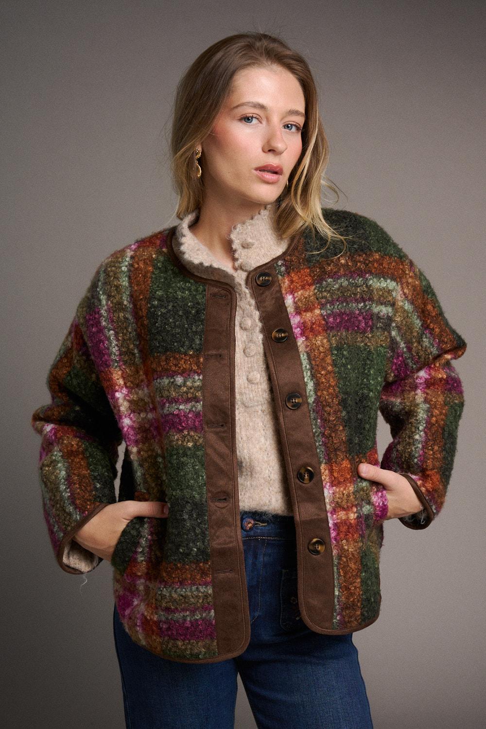 Romy Check print Jacket