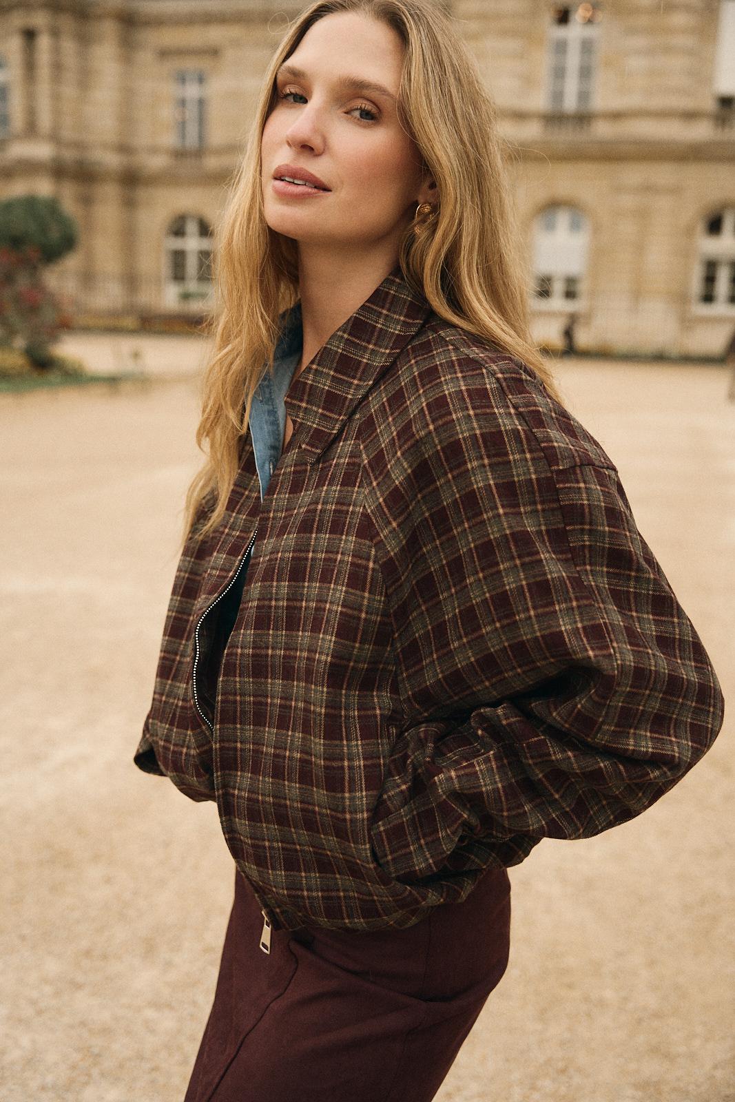 Check print Bomber Paloma