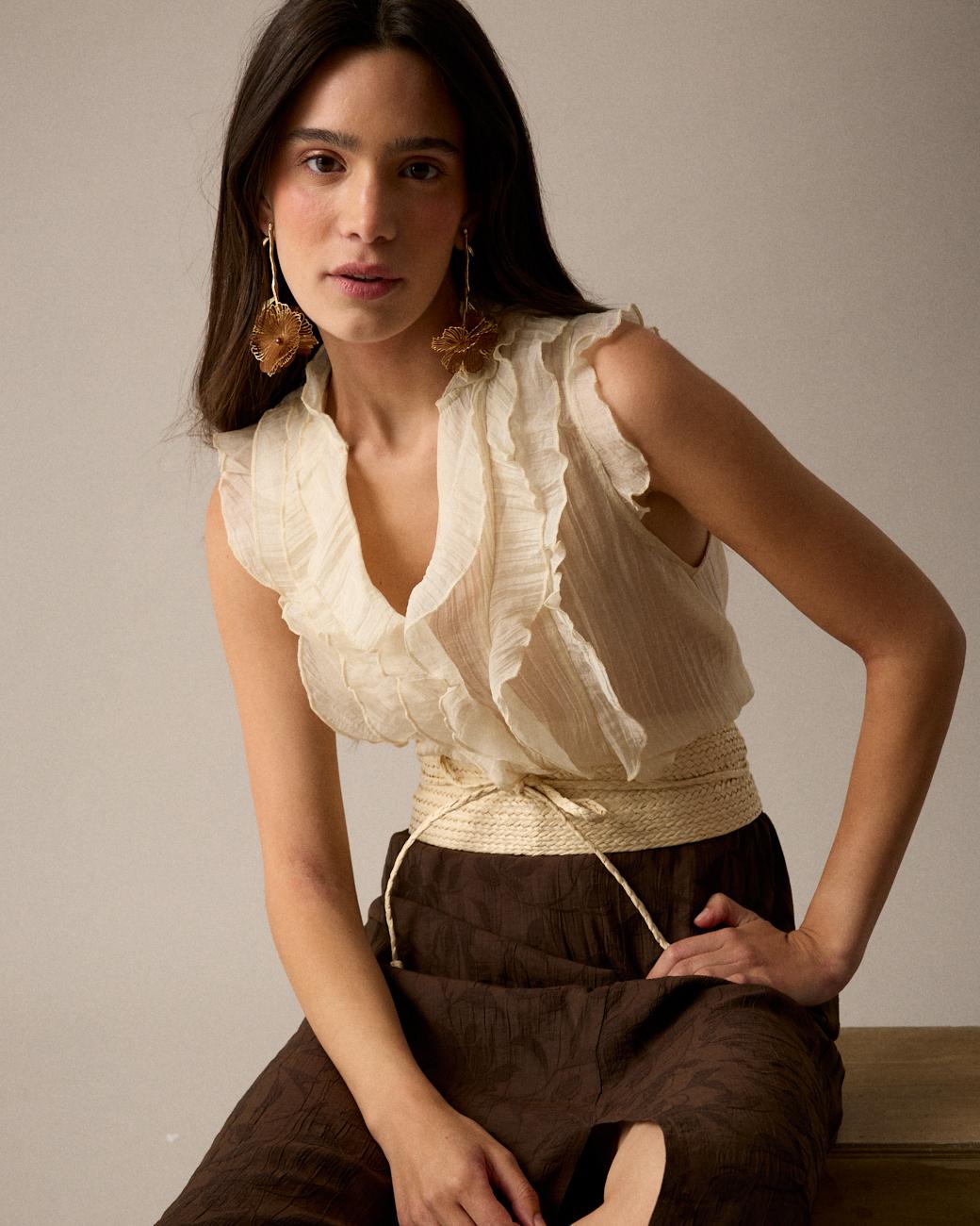 Irune Ruffle Shirt