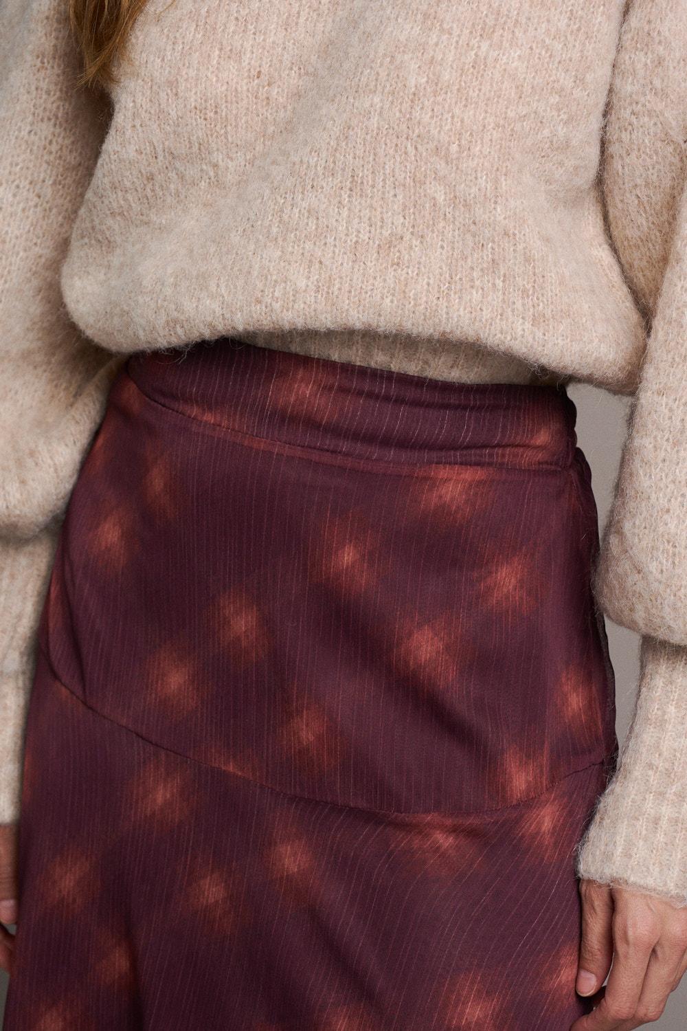 Isaline Burgundy Skirt