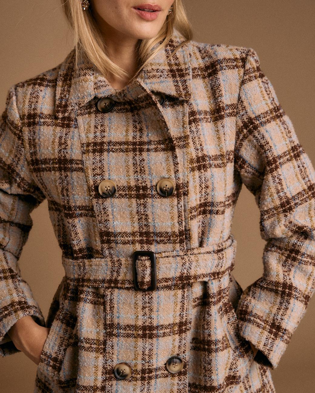 Ari Check print Coat