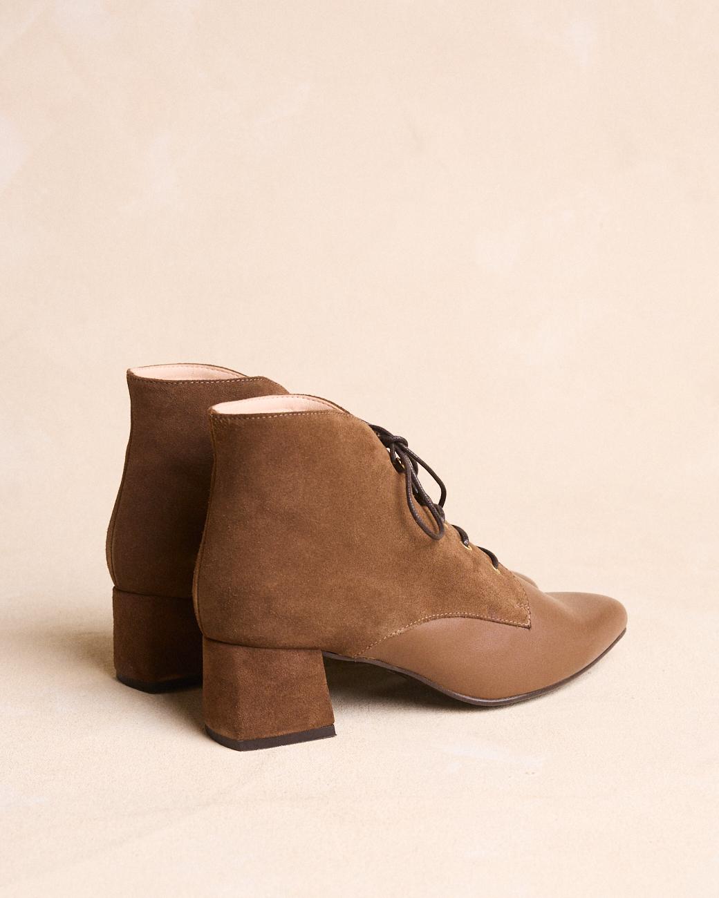 Camila Lace-up Heel Ankle Boots