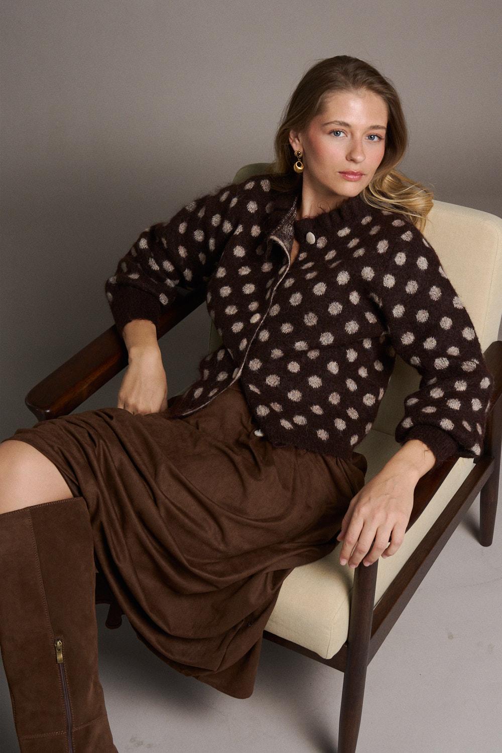 Constance Polka-Dot Cardigan