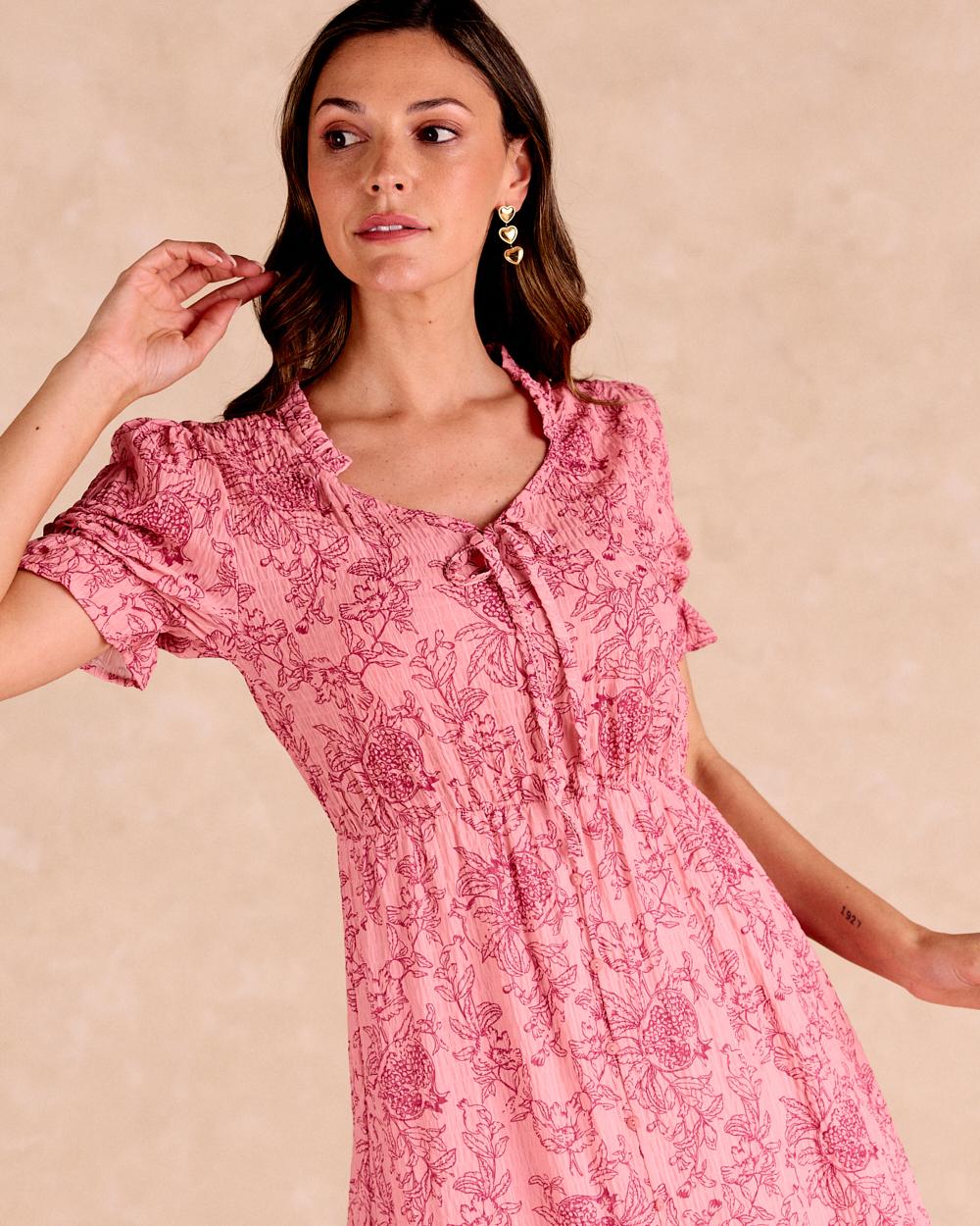 Carolina Long Dress with Bow