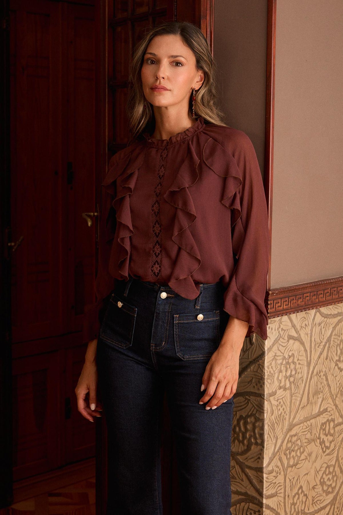 Alba Ruffle Blouse