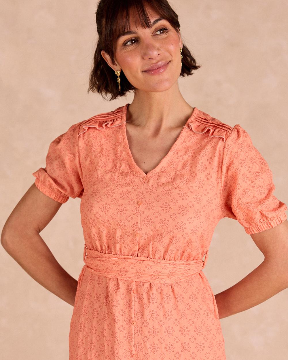 Mirela Orange Dress