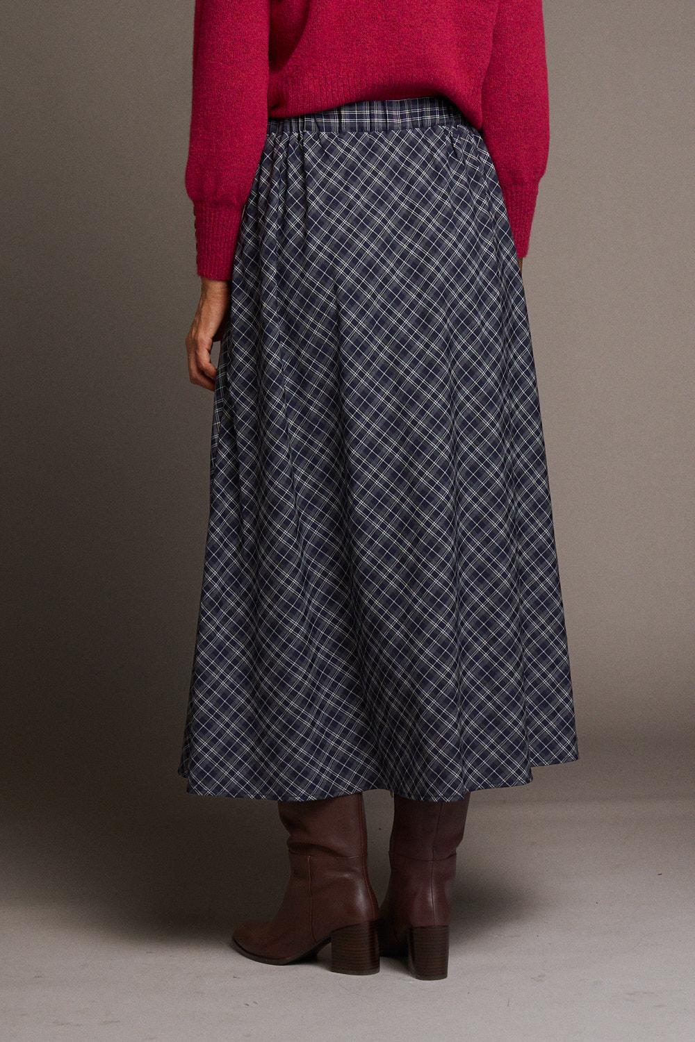 Lally Check print Skirt