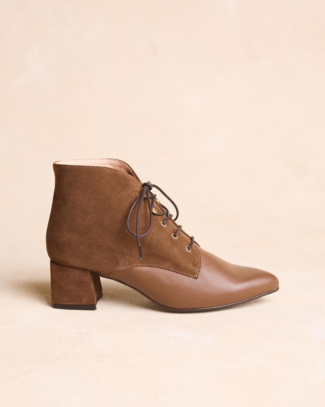 Camila Lace-up Heel Ankle Boots
