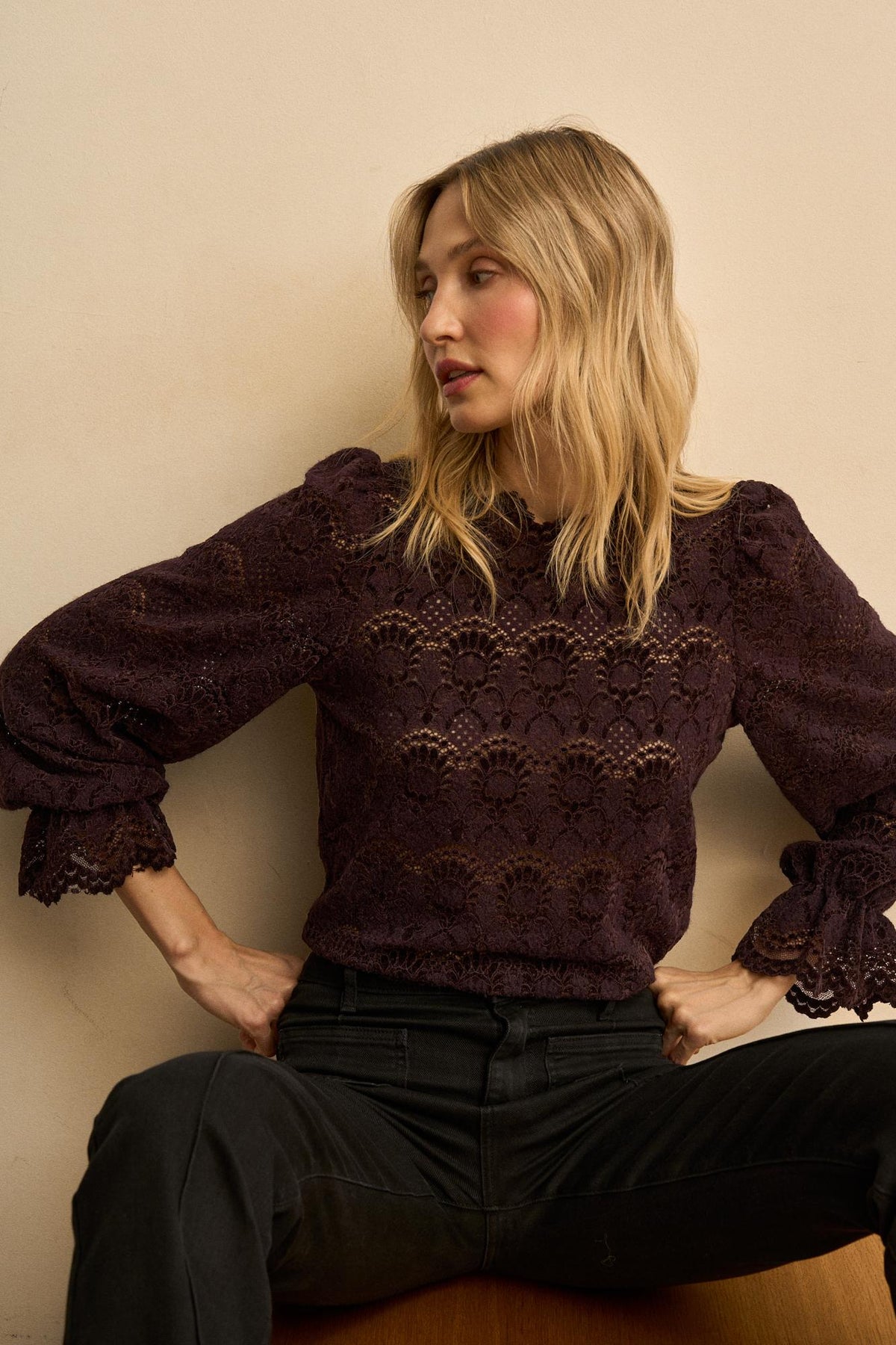 Adelina Floral Lace Blouse