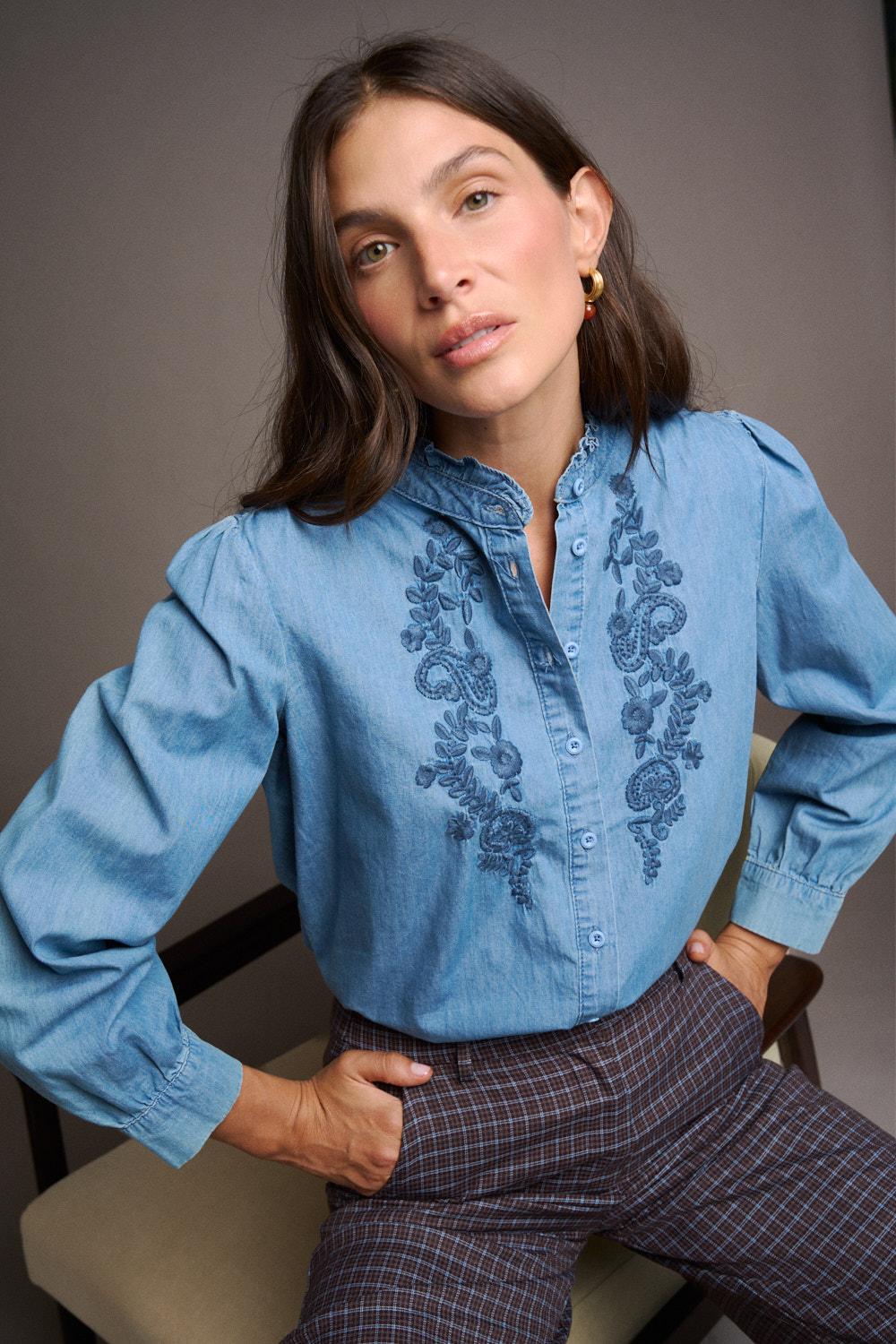 Miranda Denim Blouse