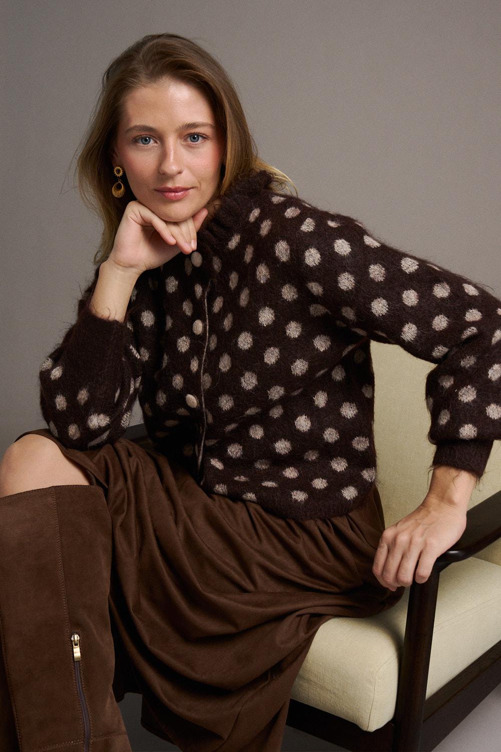 Constance Polka-Dot Cardigan