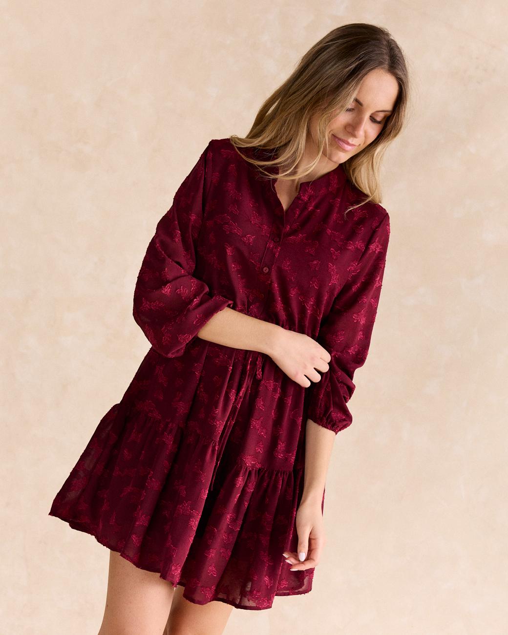 Ali Flocked Dress