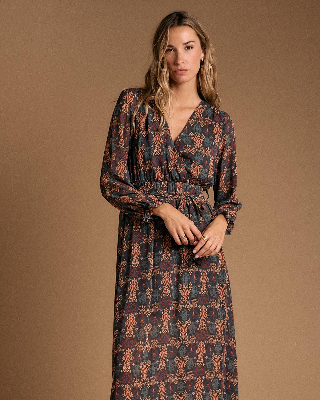 Esmeralda Printed Long Dress