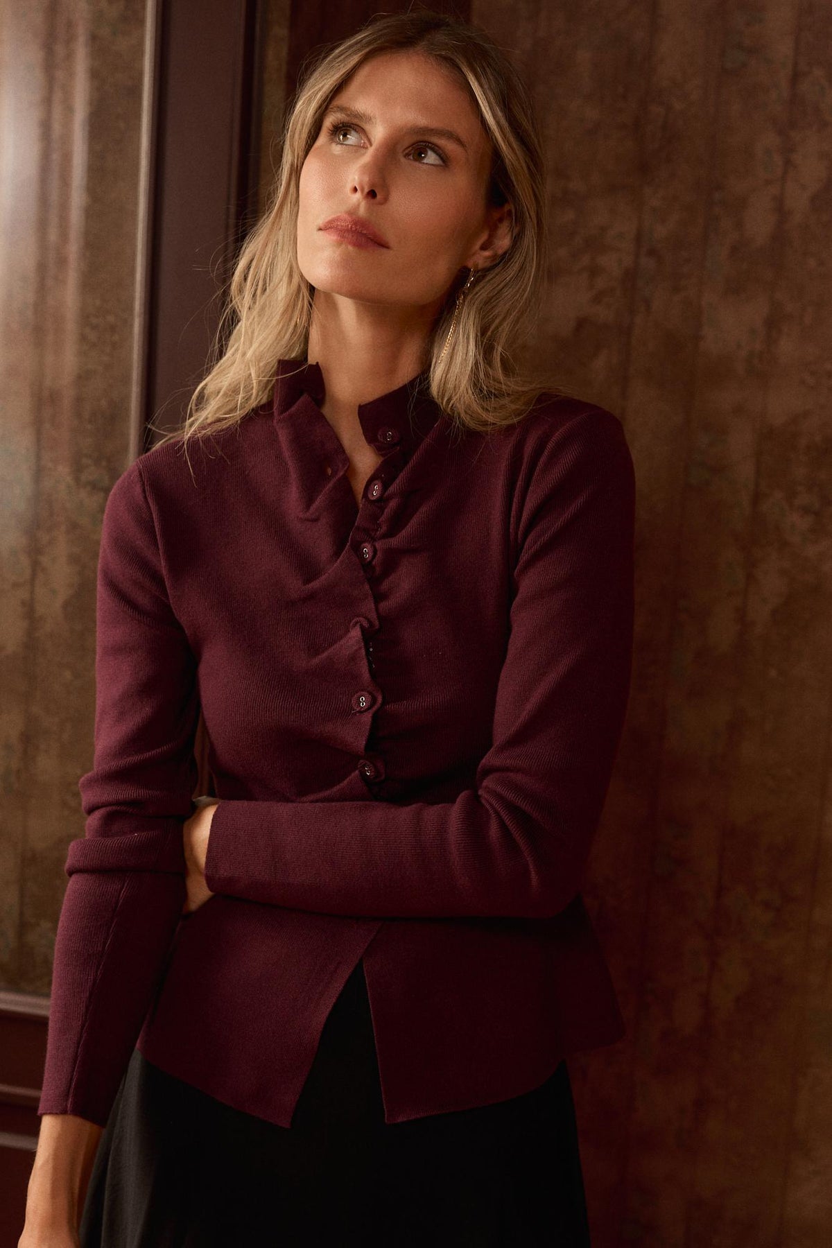 Naida Button Sweater