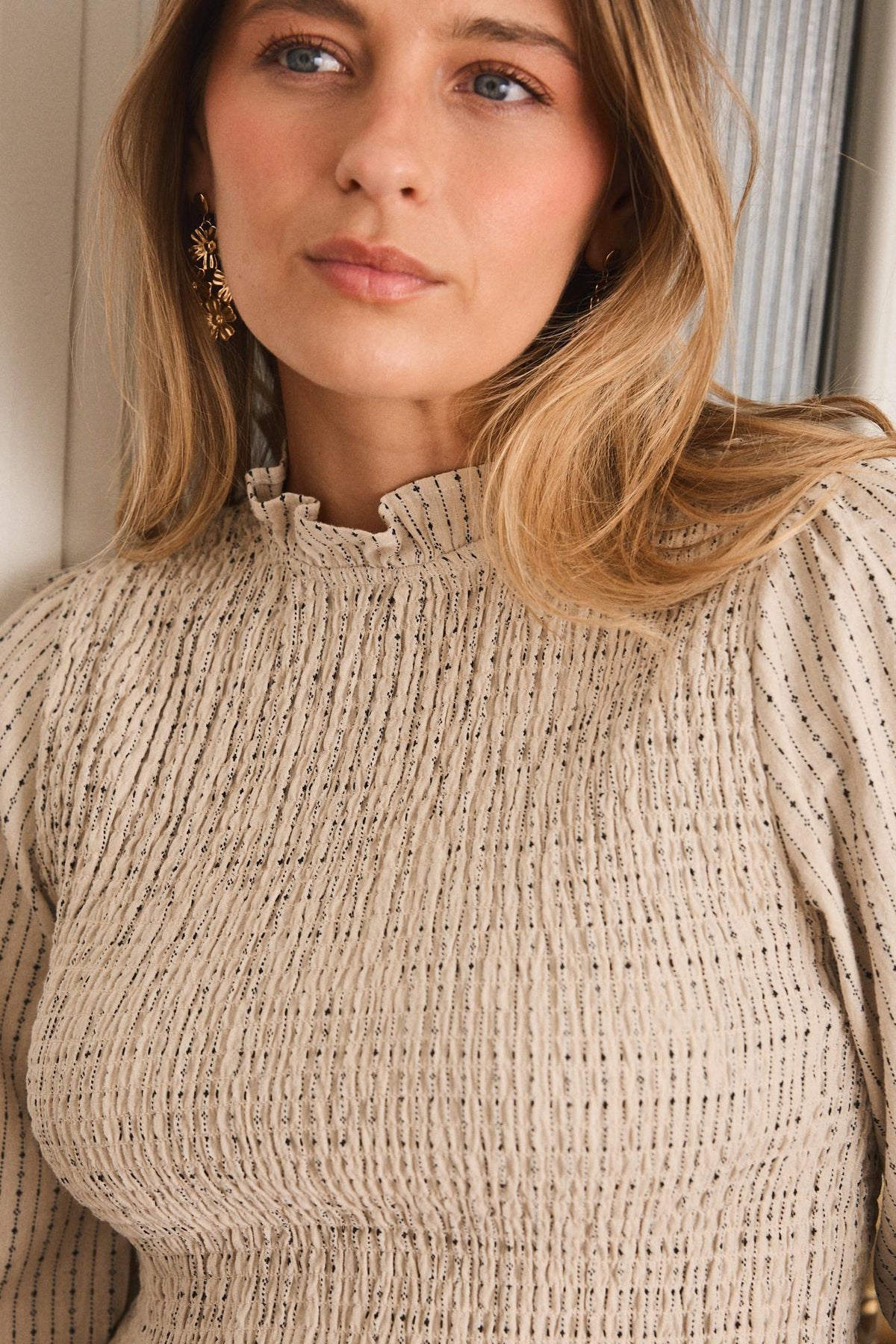 Palmyra Smocked Blouse