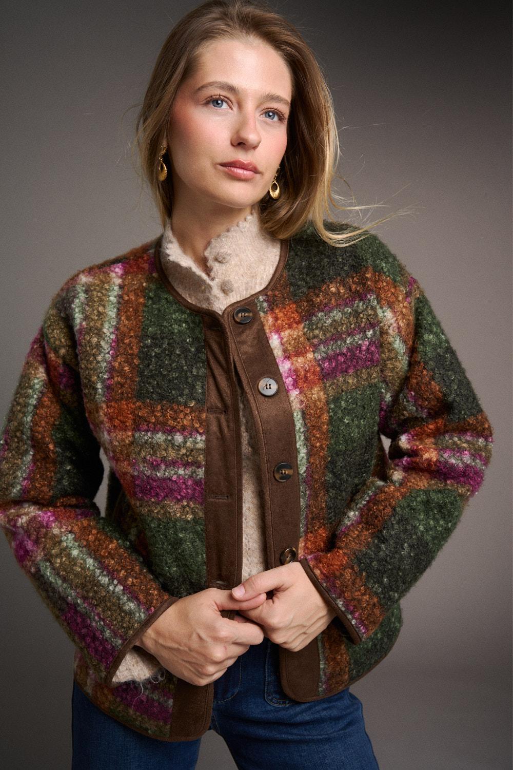 Romy Check print Jacket