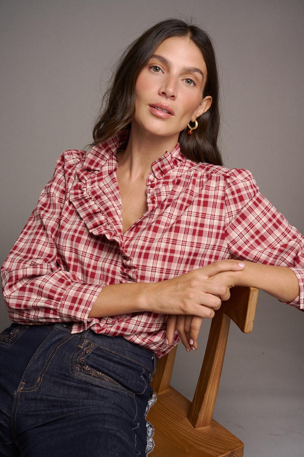 Elodie Check print Shirt