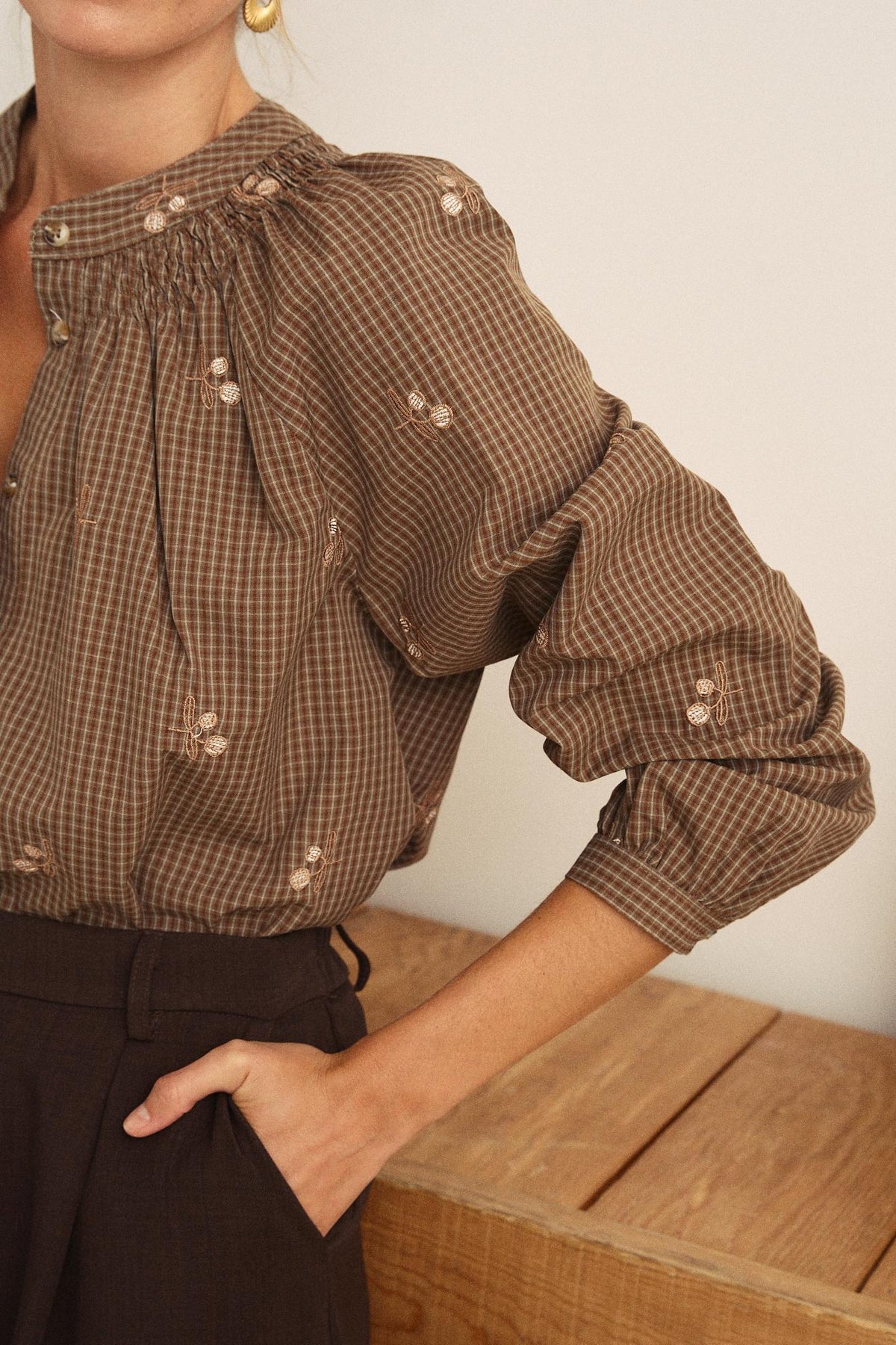 Suzette Check print Shirt