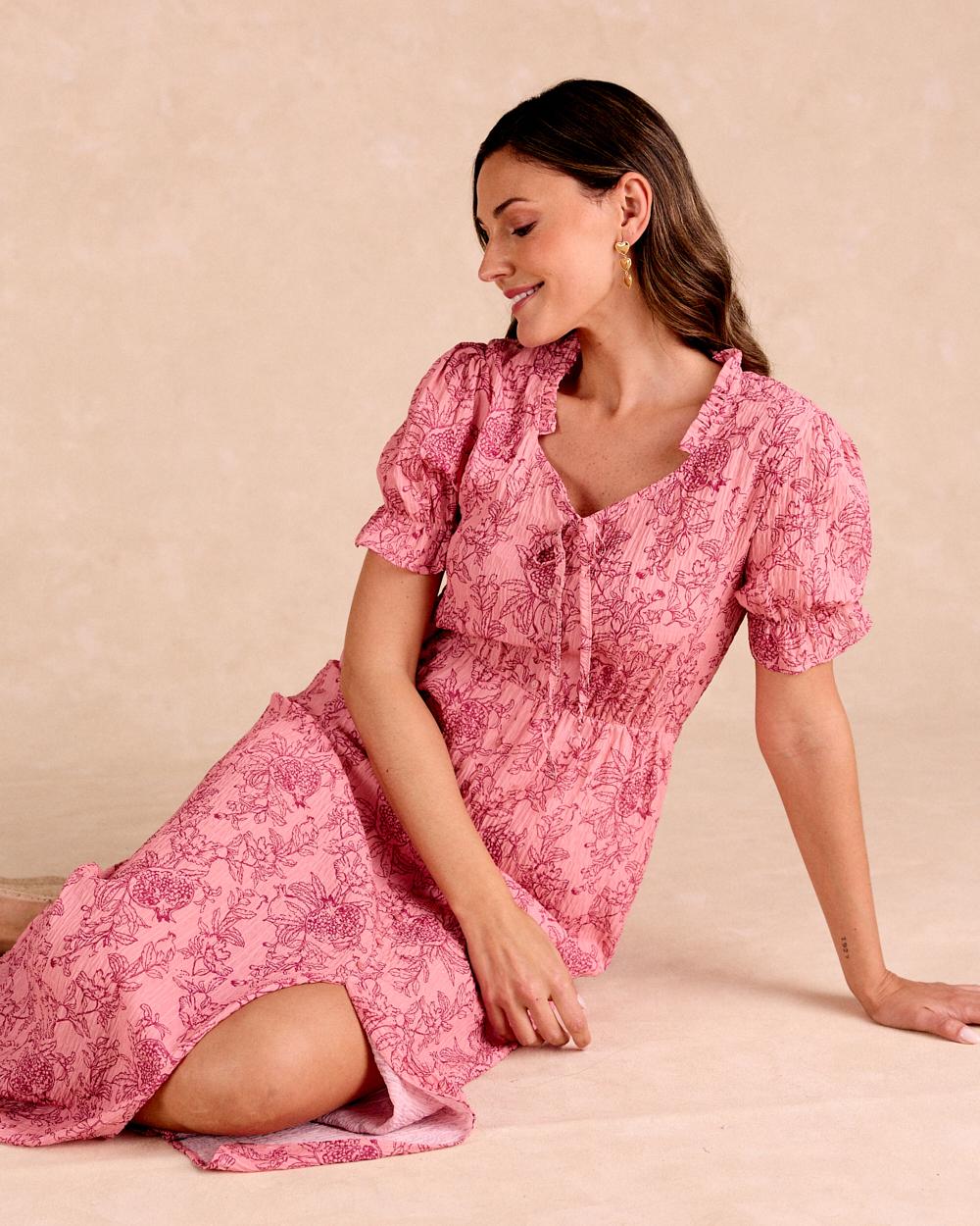 Carolina Long Dress with Bow