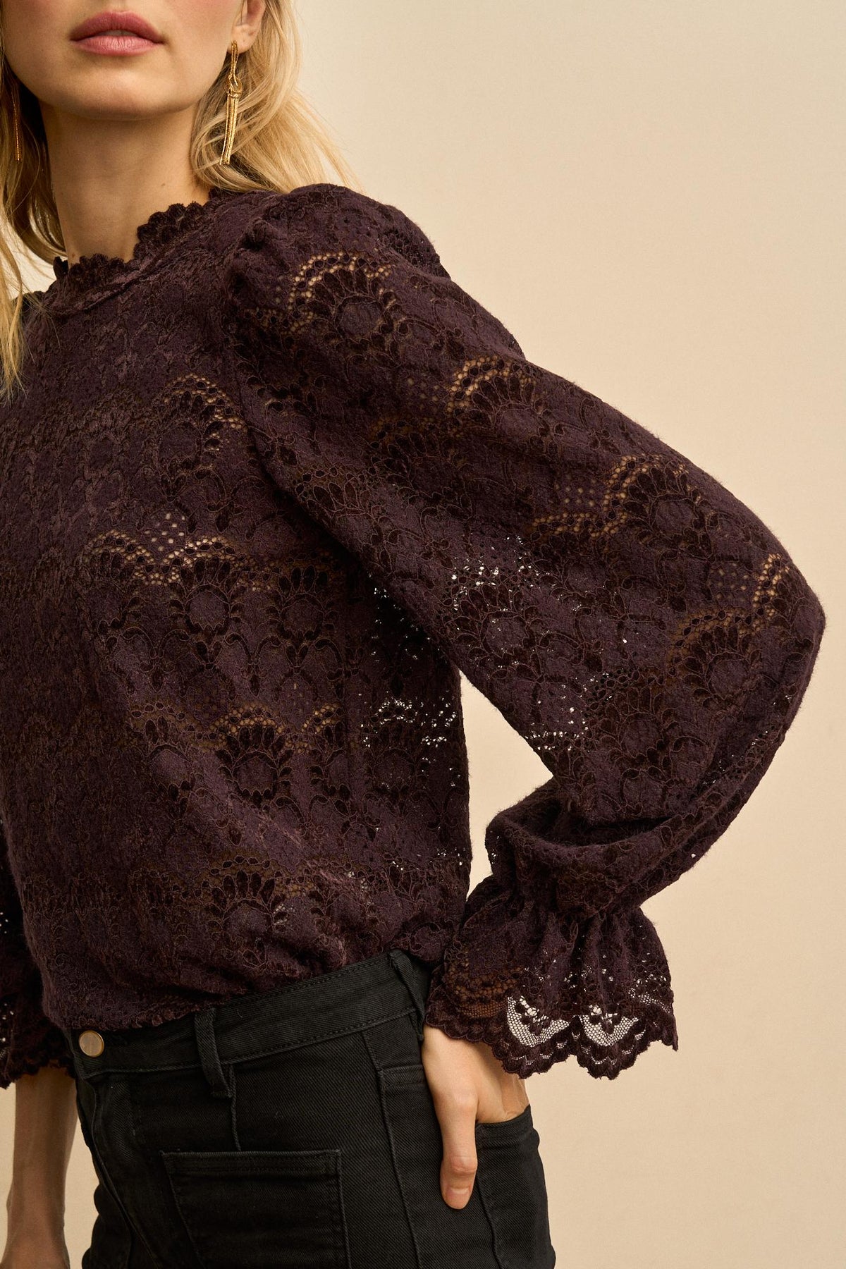 Adelina Floral Lace Blouse