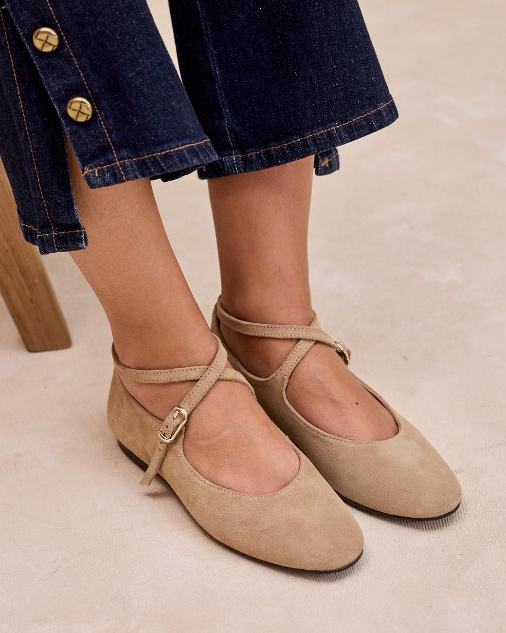 Novina Buckle Ballerinas