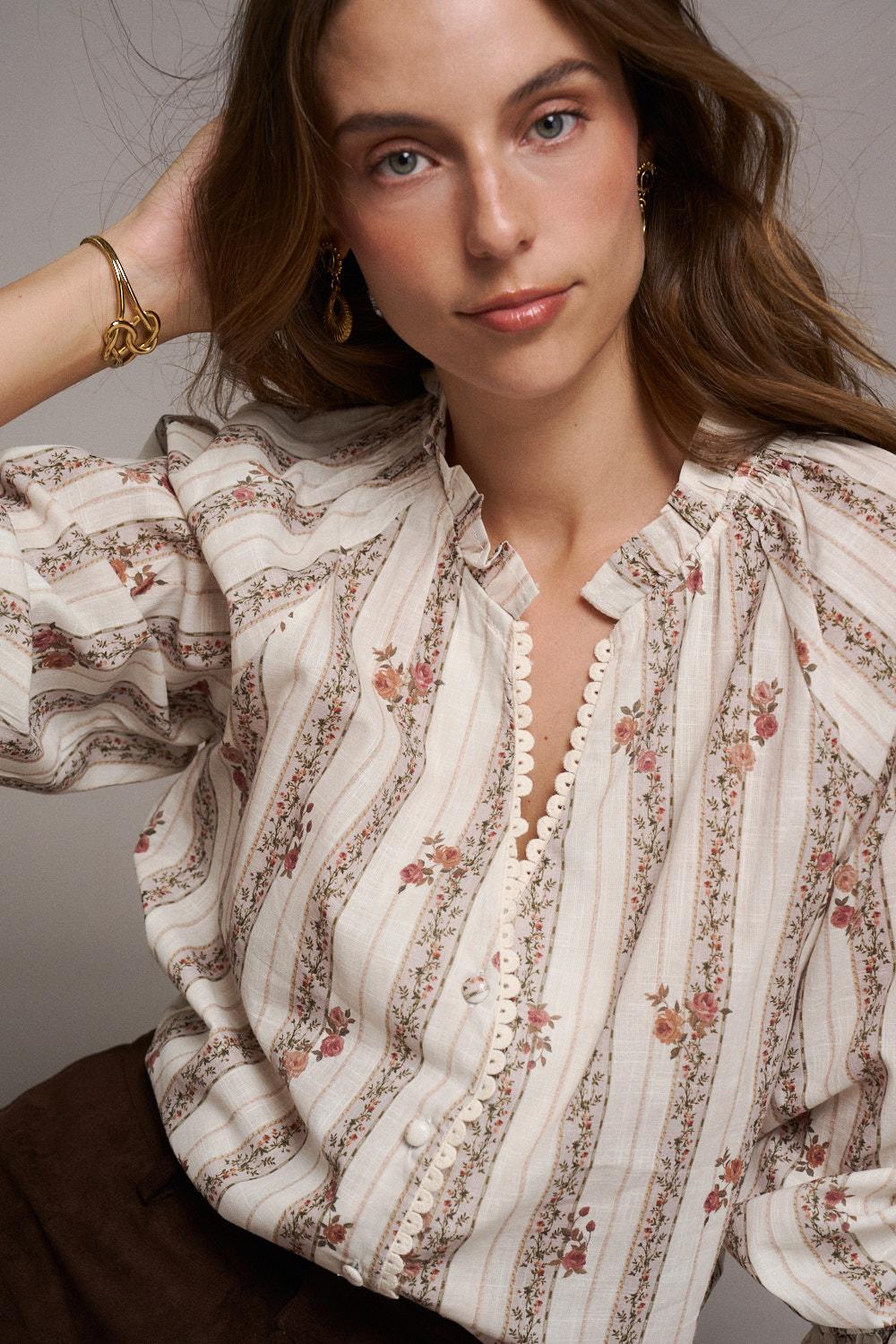 Floral Print Clementina Blouse