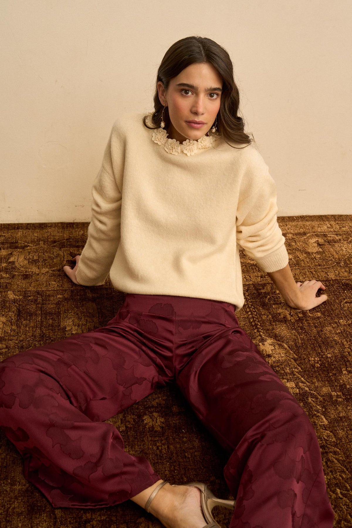 Flowers Sweater Mélisande Neck