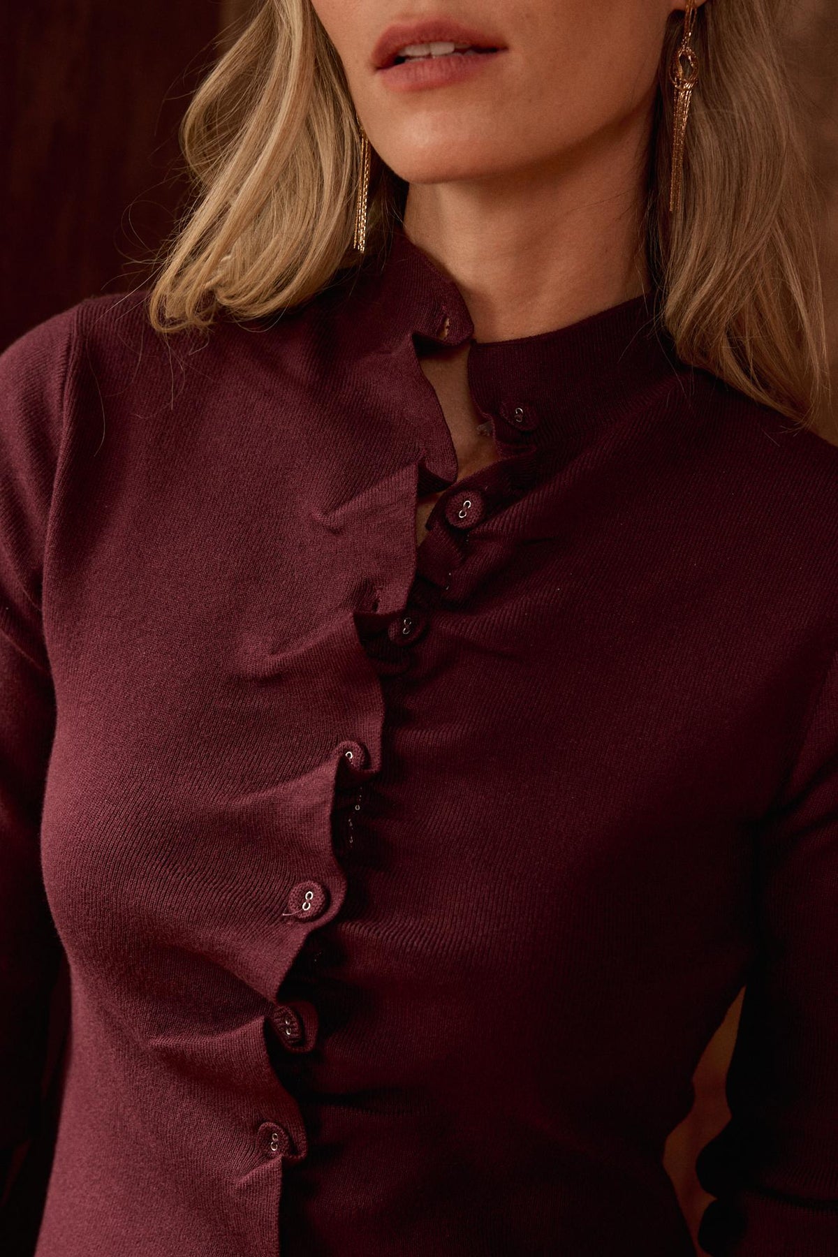Naida Button Sweater