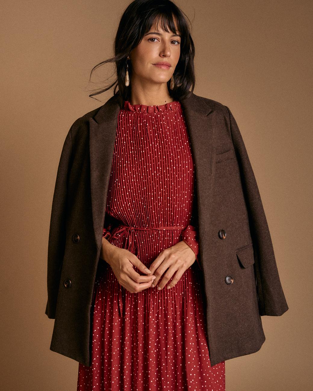 Garnet Polka Dot Dress