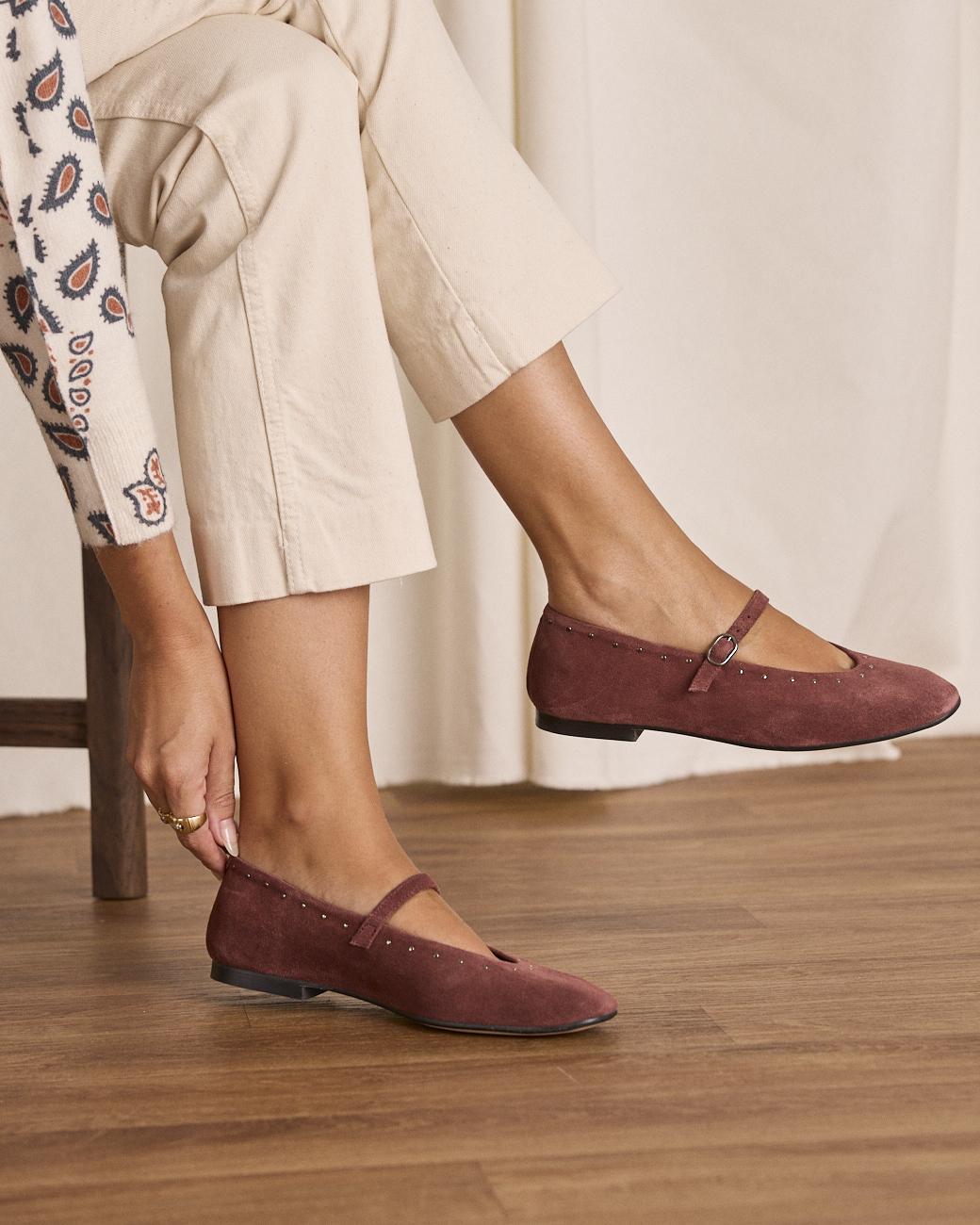 Shanna Leather Strap Mary Janes