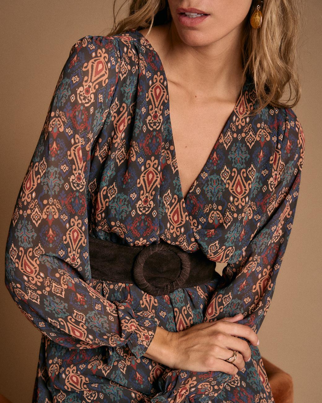 Esmeralda Printed Long Dress