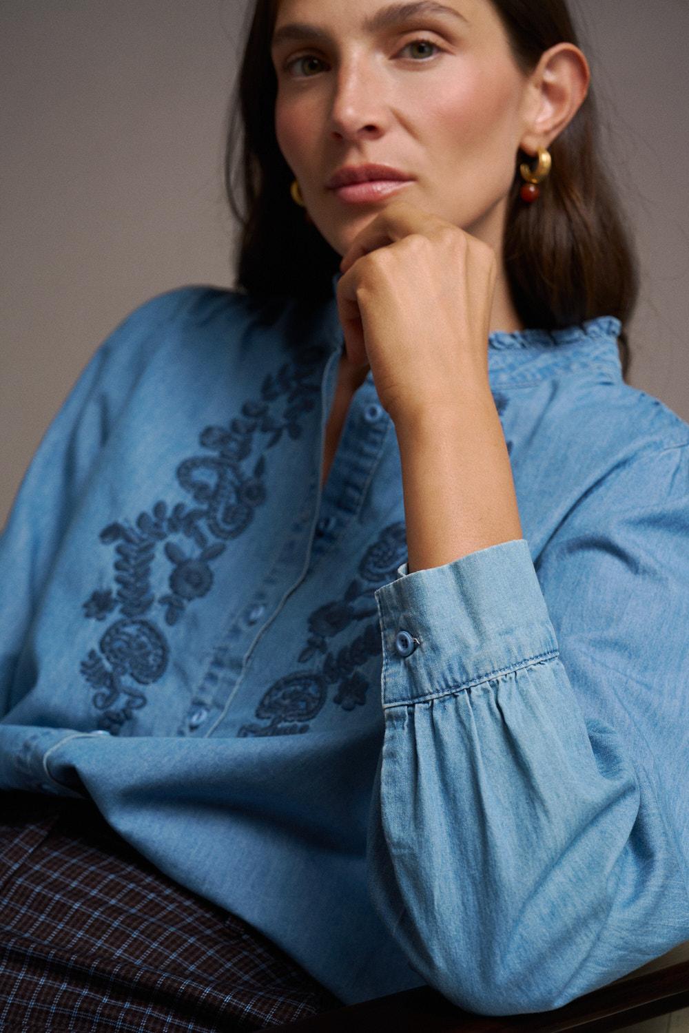 Miranda Denim Blouse