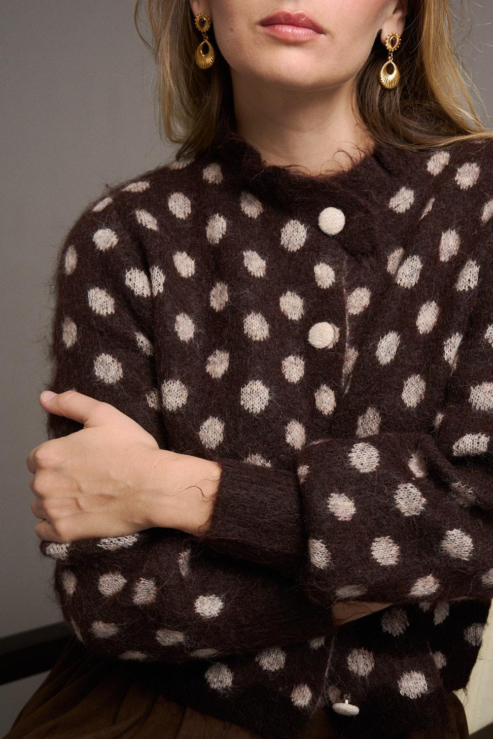 Constance Polka-Dot Cardigan