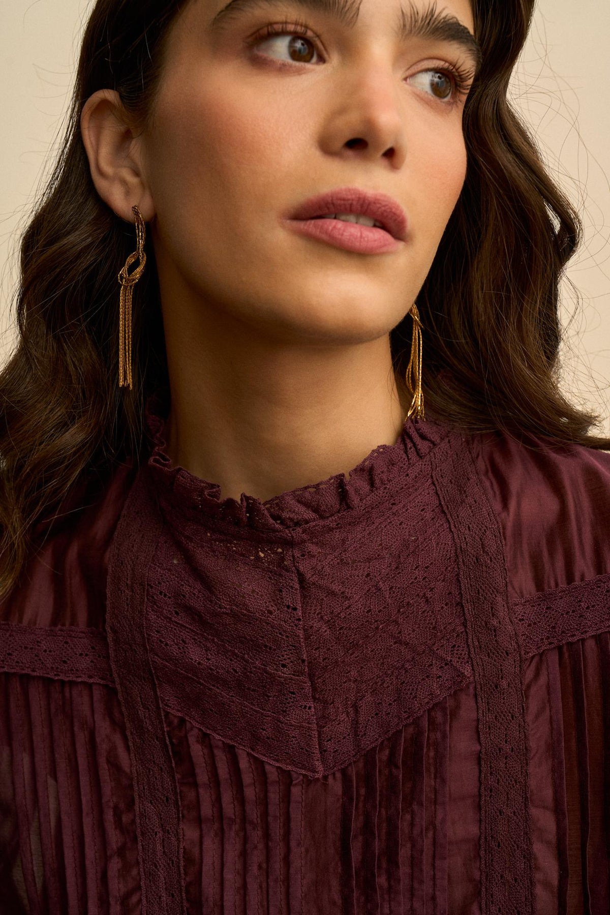 Soline Pintuck Puff-Sleeve Blouse