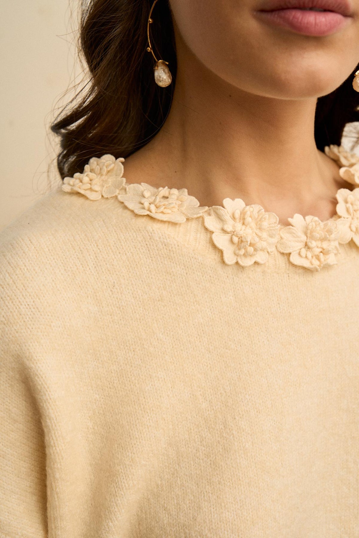 Flowers Sweater Mélisande Neck