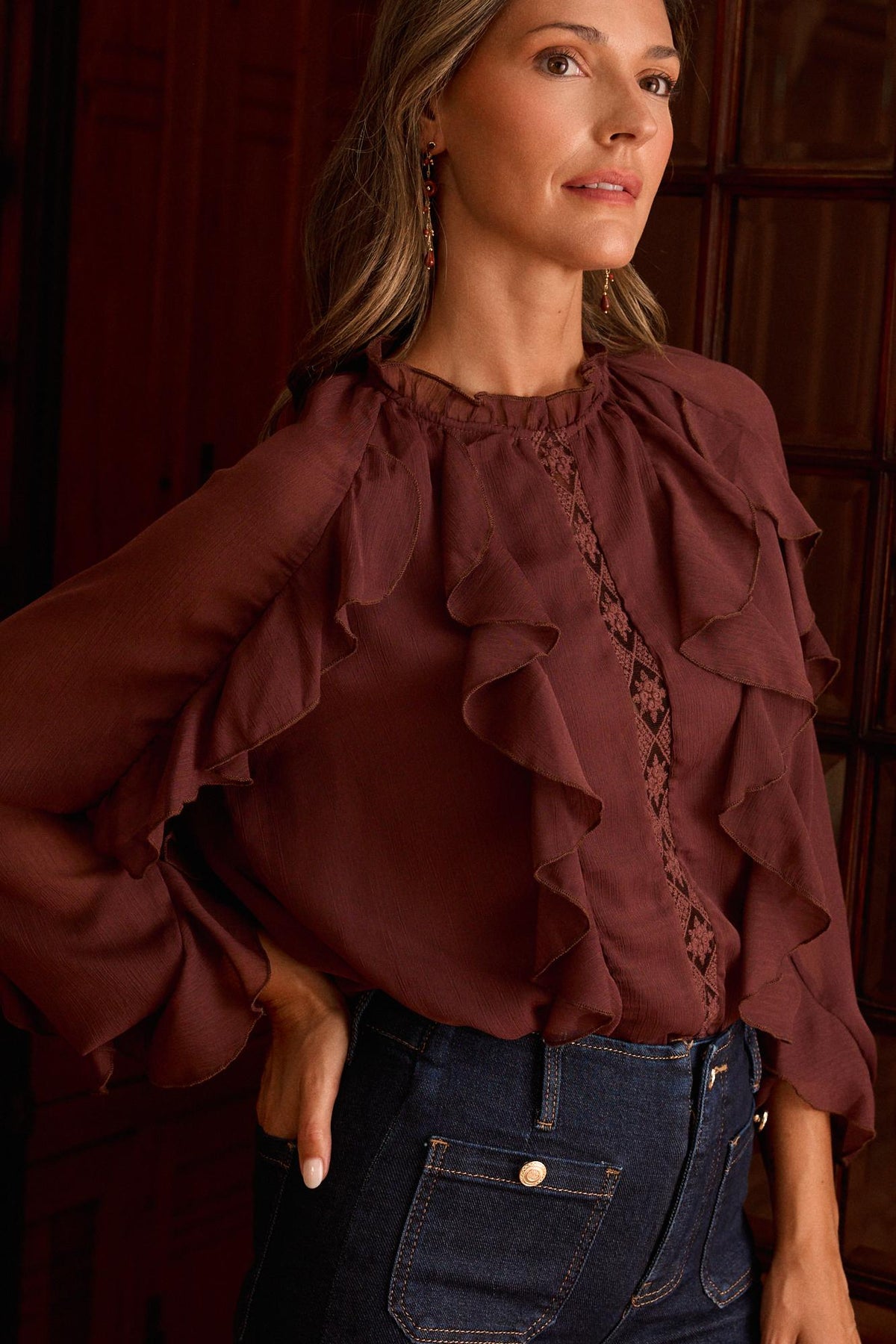 Alba Ruffle Blouse