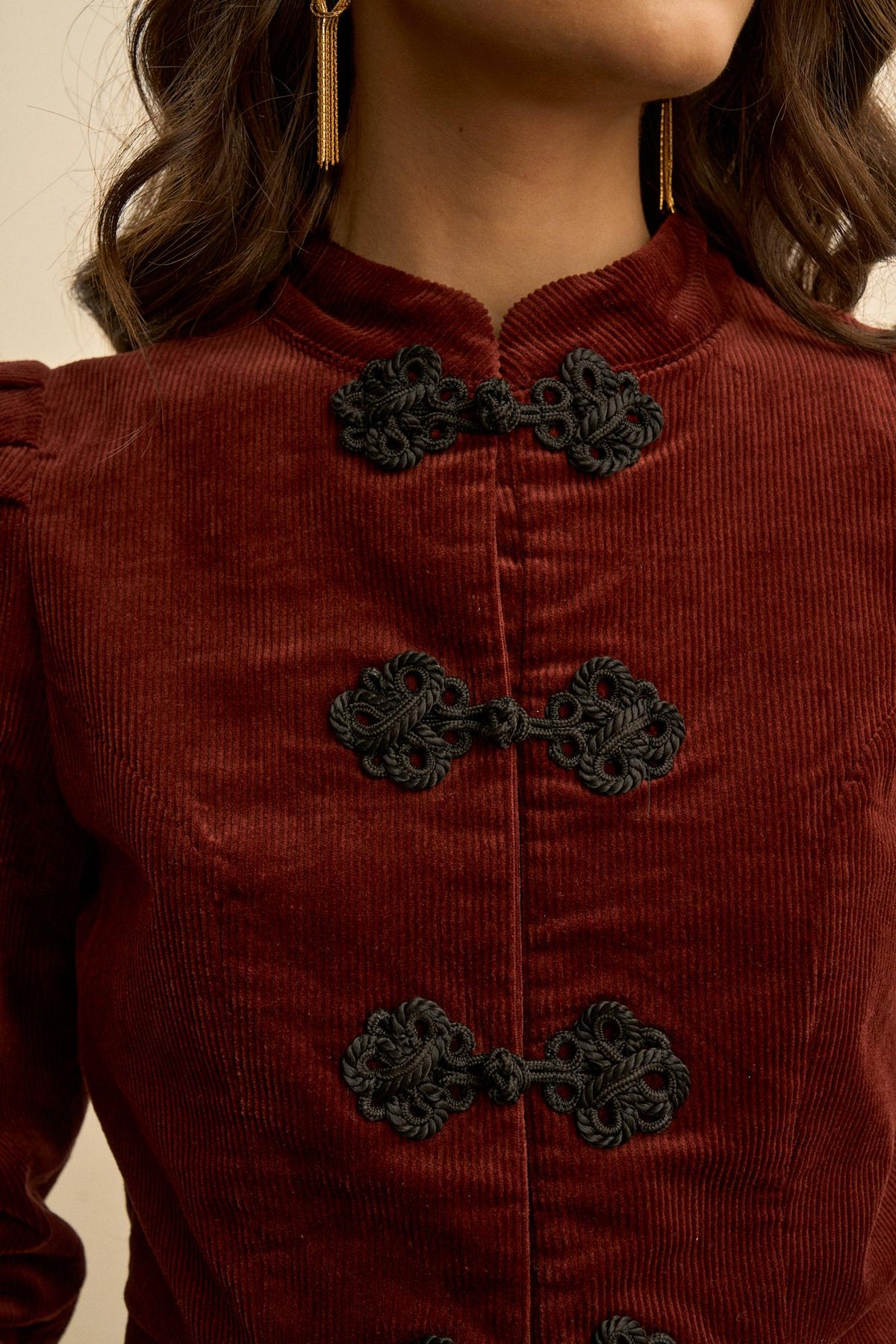 Isoline Embroidered Corduroy Jacket