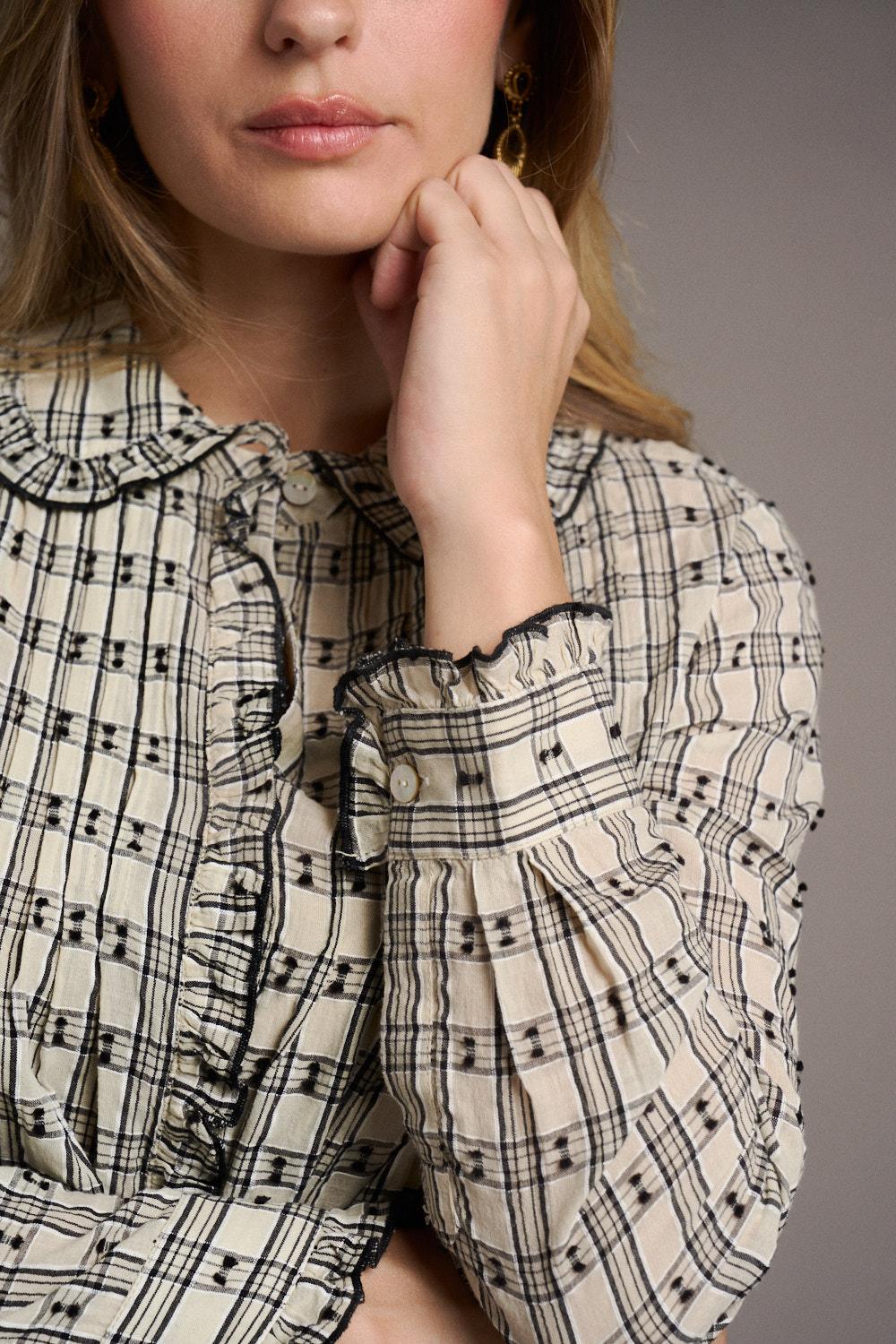 Julia Check print Blouse